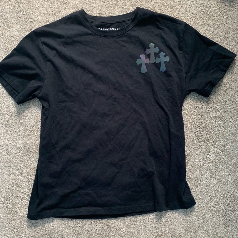 Reflective Chrome hearts tee